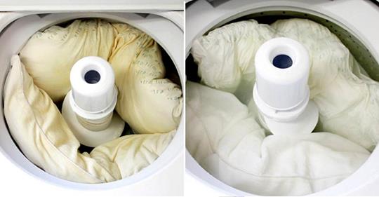 Comment blanchir les oreillers jaunis par le temps !