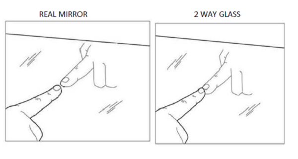 Comment distinguer un vrai miroir d’un verre à 2 sens quand vous êtes dans une chambre d’hôtel ou dans des toilettes…