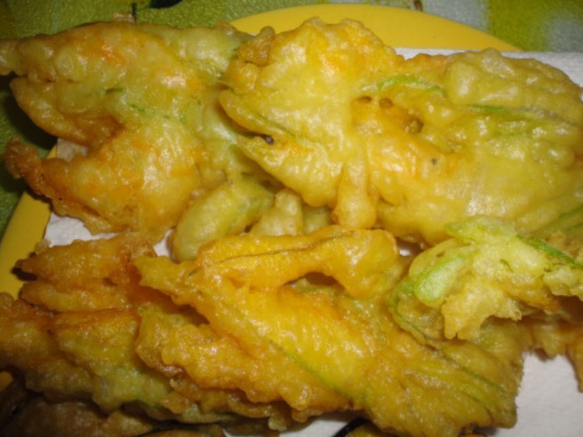 Beignets de fleurs de courgettes