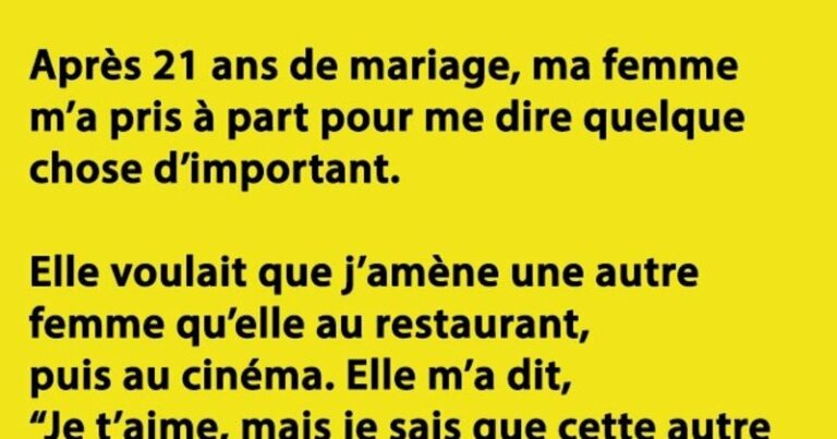 Après 21 ans de mariage….