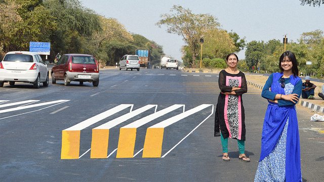 Des passages piétons en illusion 3D pour faire ralentir les automobilistes