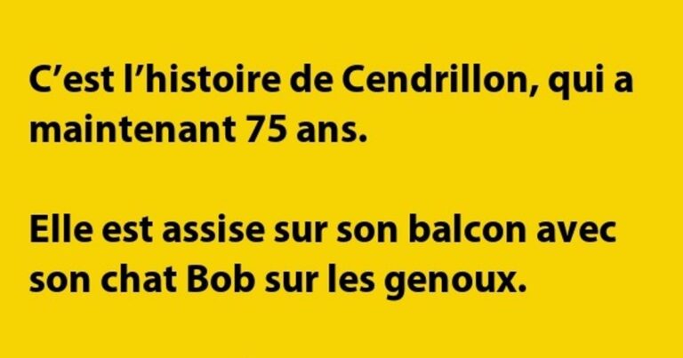 C’est l’histoire de Cendrillon, qui a maintenant …