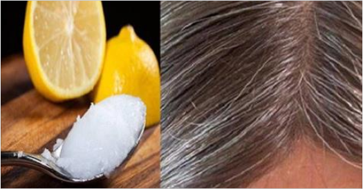 Mélange d’huile de coco et de jus de citron : Pour que vos cheveux gris retrouvent leur couleur habituelle !