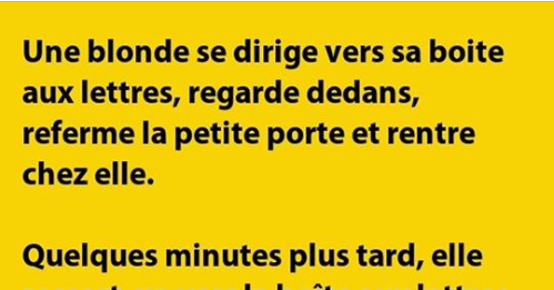 Une blonde se dirige vers …