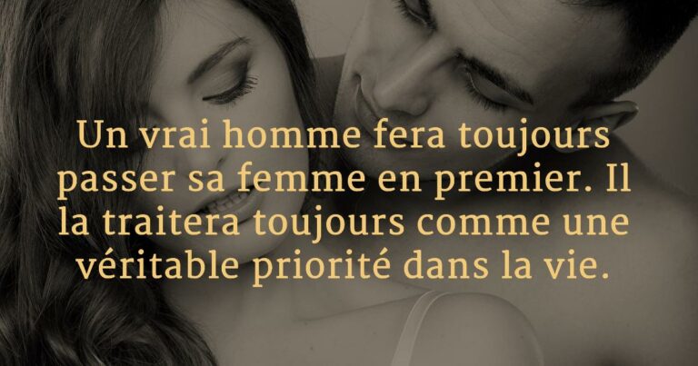 Un vrai homme fera toujours passer sa femme en premier