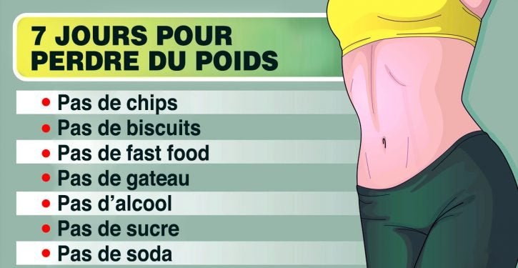 Le célèbre challenge de 7 jours pour perdre du poids