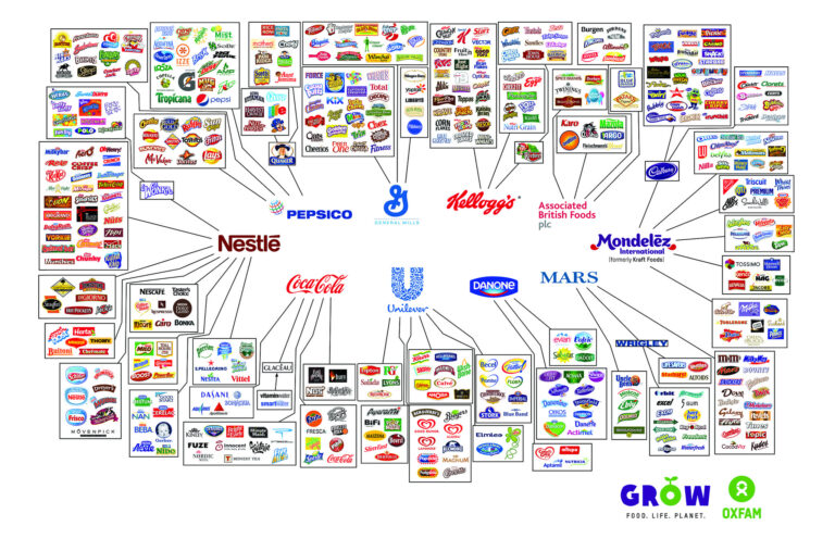 Seulement 10 entreprises contrôlent notre alimentation