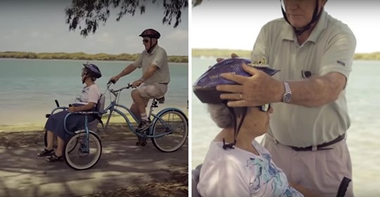 Un mari invente une “chaise de vélo” afin de pouvoir promener sa femme atteinte d’Alzheimer