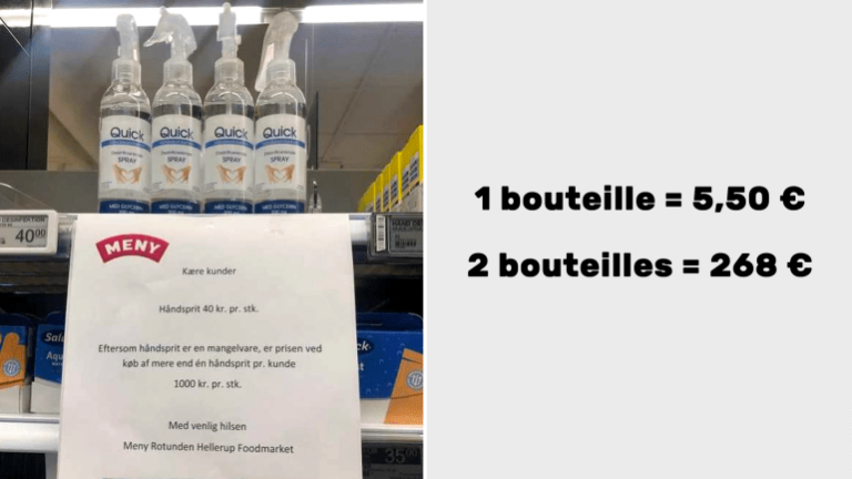 Danemark : l’idée de génie de ce supermarché pour éviter le sur-achat de gel hydroalcoolique