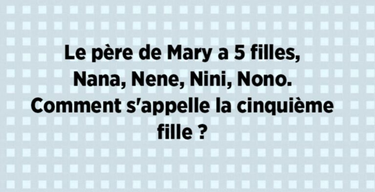 Pouvez-vous répondre à cette énigme qu’une personne sur 50 peut résoudre ?