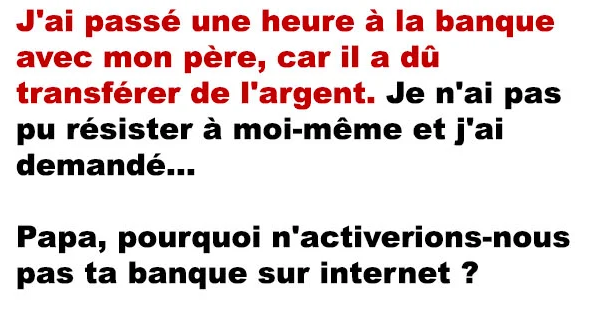 Le fils qui a passé 1 Heure à la banque avec son père agé