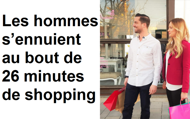 Les hommes s’ennuient au bout de 26 minutes de shopping