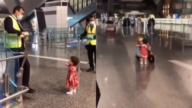 Une enfant polie demande au vigile de l’aéroport si elle peut aller embrasser sa tante qui était en train d’embarquer (+ VIDEO)