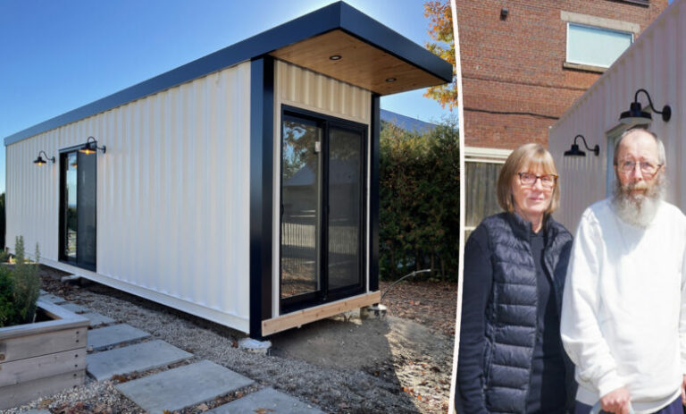 Elle évite la maison de retraite à son frère en installant dans son jardin une maison container