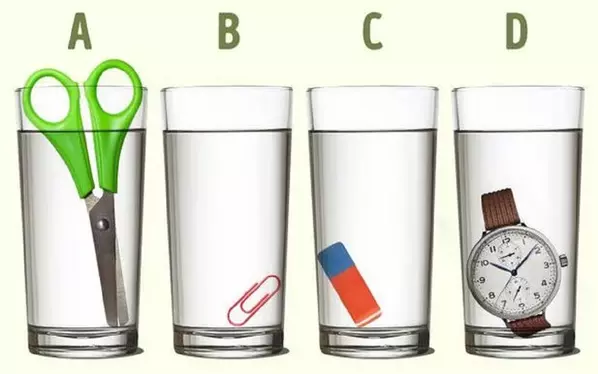 Seuls ceux qui ont un QI supérieur à la moyenne réussiront à répondre correctement à cette question : Dans quel verre y a-t-il plus d’eau ? 