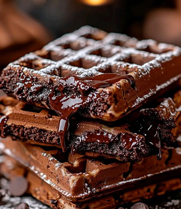 Gaufres Brownie Façon Fondant : Une Explosion de Chocolat !