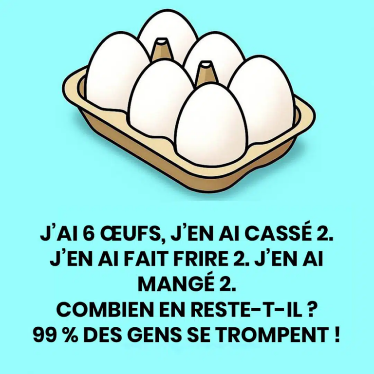 Saurez-vous résoudre le test de oeufs ?