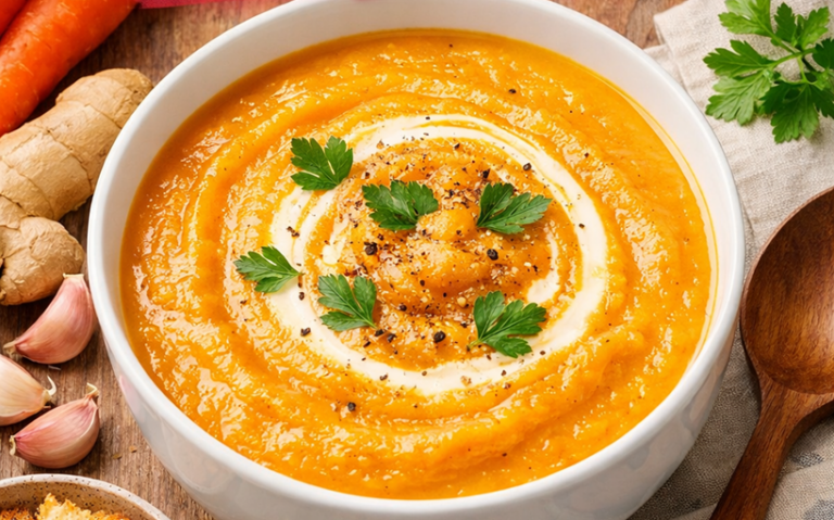 Carottes, pommes et gingembre…Une soupe tellement savoureuse