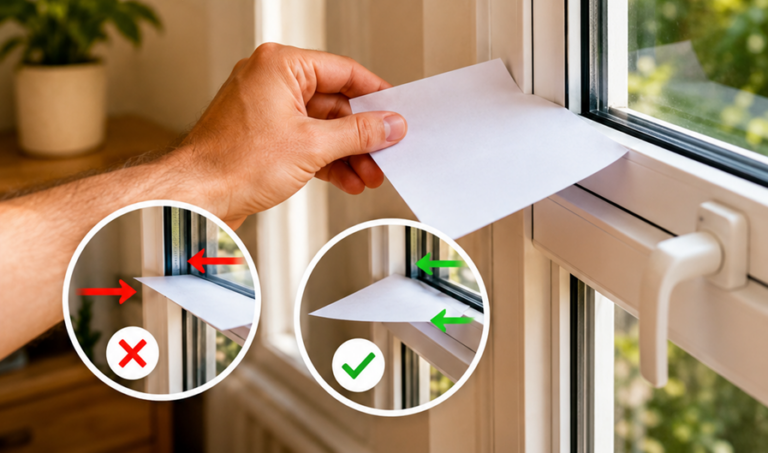 Il glisse une simple feuille de papier dans sa fenêtre fermée : ce test facile et gratuit vous permet de repérer là où le chaud rentre