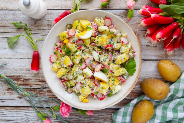Salade piémontaise légère : fraîche, crémeuse et sans mayonnaise